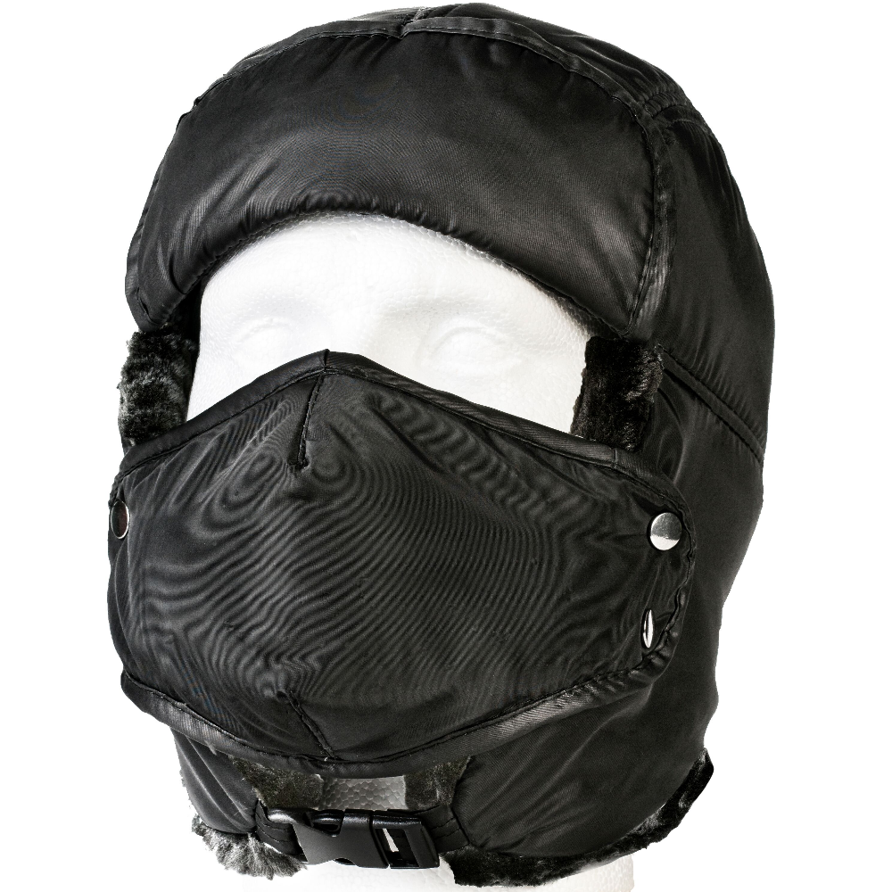 Winter Mask Clip on Winter Trapper Hat