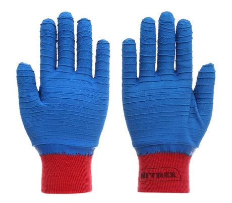 Nitrex 275BG Blue Crinkled Latex Fully Coated Work Gloves