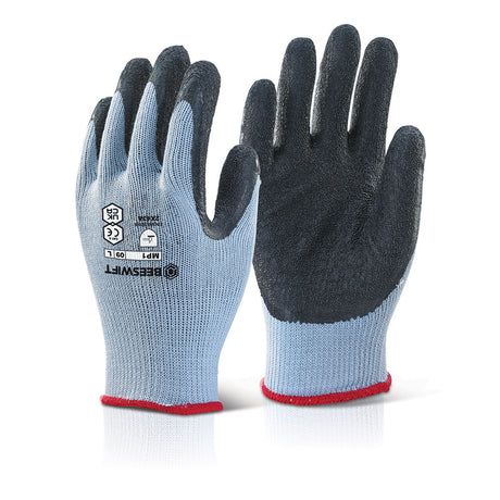 Beeswift MP1 Multi Purpose Work Gloves Black Latex Palm Grip