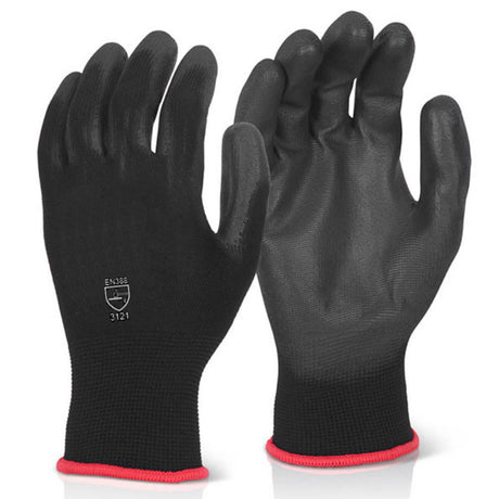 Supertouch PU Fixer Precision Gloves Black PU Palm Coated Work Gloves