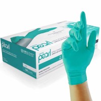 Pearl Green Medical Grade Medium Weight Nitrile Examination Gloves x 100 hands