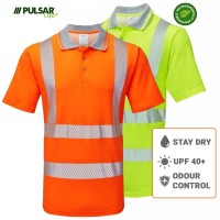 Pulsar Life Hi Vis Breathable Short Sleeve Polo Shirt