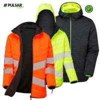 Pulsar Life Hi Vis Reversible Insulated Puffer Jacket
