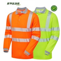 Pulsar Life Women's Hi Vis Breathable Long Sleeve Polo Shirt