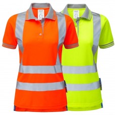 Pulsar Protect Women's Hi Vis Breathable Short Sleeve Polo Shirt