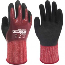 Dexcut Cut Resistant 5 D Fully Coated Nitrile Liquid Proof Safety Gloves 