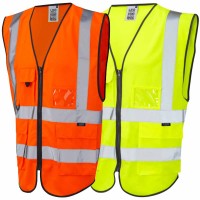 Leo Workwear Lynton Executive High Vis Waistcoat Class 2