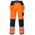 PW3 Hi-Vis Orange Holster Pocket Work Trousers - 2 Leg Lengths