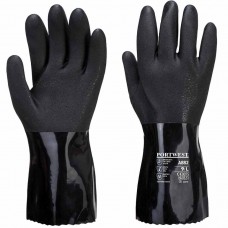 Portwest A882 Antistatic Oil and Chemical Resistant Black PVC 12" Gauntlet