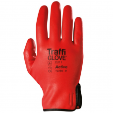 Traffi Active Water Resistant Red SoFlex™ Coated Safety Glove