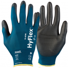 Ansell Hyflex 11-616 PU Palm Lightweight 18 gauge Liner Precision Gloves 