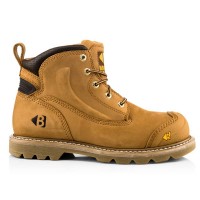 Buckler Buckbootz Honey Rubber Scuff Toe Lace Safety Boots