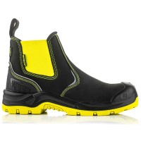 Hi-Viz Yellow Waterproof Cordura® and Black Leather BuckViz Safety Dealer Boots