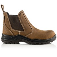 Buckler Nubuckz Dealerz Brown Leather Metal Free Safety Dealer Boot