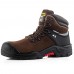 Buckbootz Brown Nubuckz Metal-Free Safety Dealer Boot with Scuff Cap