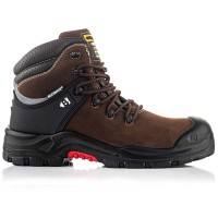 Buckbootz Brown Nubuckz Metal-Free Safety Dealer Boot with Scuff Cap