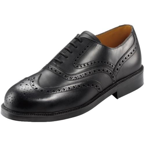 Lotus of England Black Leather Brogue Executive Safety Shoe | GlovesnStuff