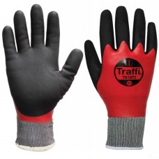 Traffi Waterproof Safety Gloves Double Dipped Nitrile Coating