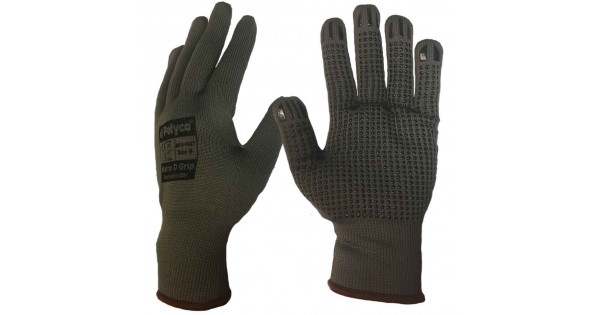 Polyco Matrix D Grip Grey Work Gloves Safety Dot Grip Palm Warehouse Box  Packing