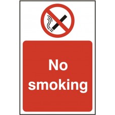 No Smoking (Rigid PVC) 20x30cm Safety Sign