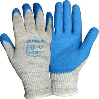 Uci Blue Latex Palm on DuPont™Kevlar® and Steel Cut Level 5 X5 Sumo Safety Gloves 4544