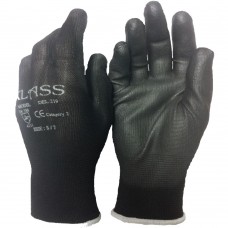 PU Coated Palm on Polyester Liner Klass Work Glove