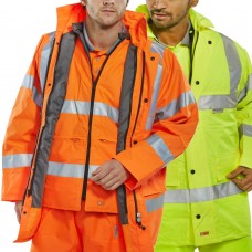 Coat & Bodywarmer Combo Hi Vis Class 3 & Railspec (orange)