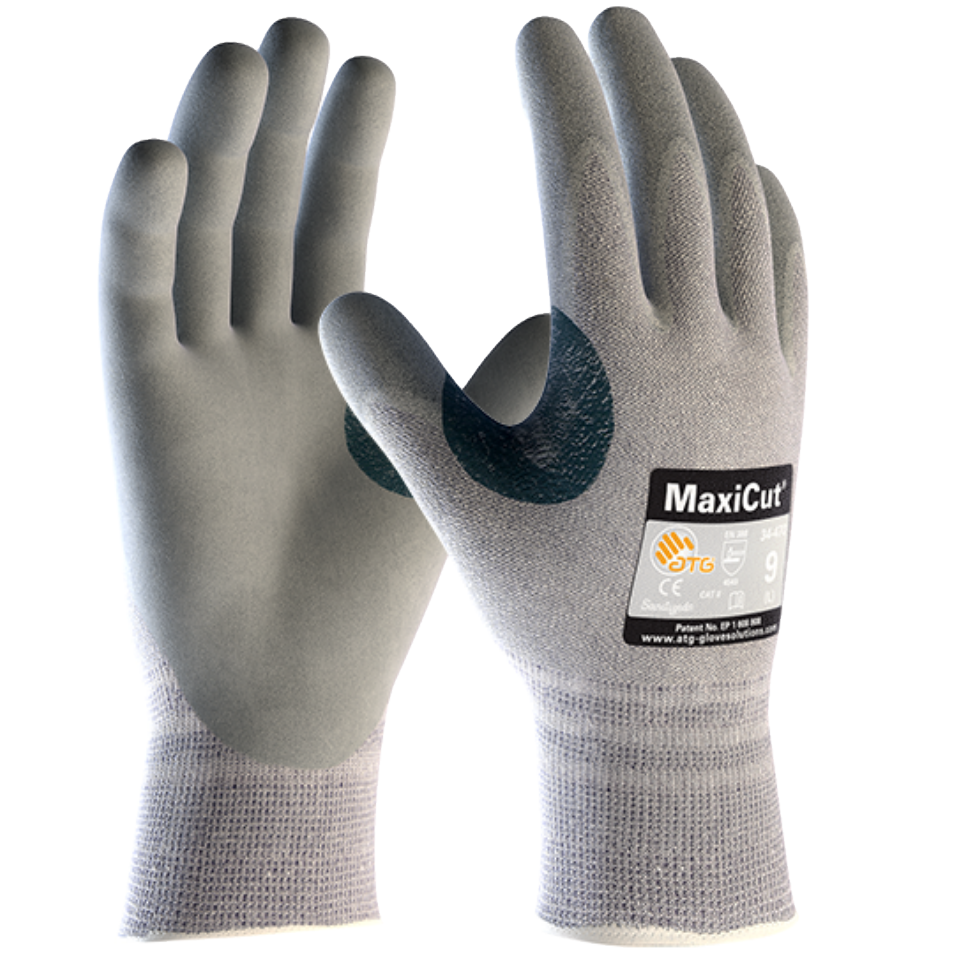MaxiCut dry Cut Resistant from Gloves Palm ATG 5 Level GlovesnStuff 4542 1.3mm Safety 