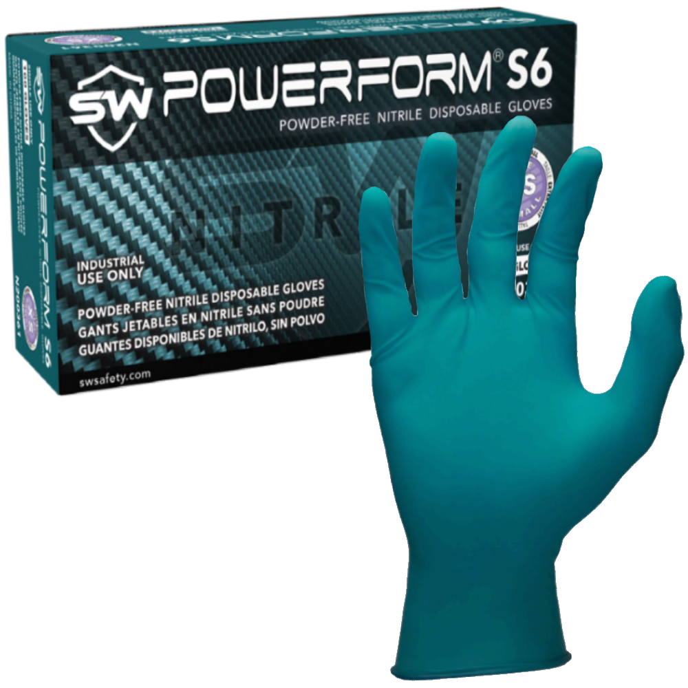 sw powerform disposable nitrile gloves 
